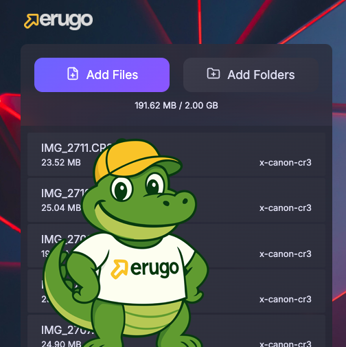 Erugo, Une alternative à WeTransfer
